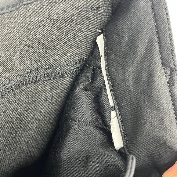 ZARA Jeans Womens 10 Slouchy Wax Coated Jeans Tapered Trouser Cotton Blend Black - Picture 11 of 16